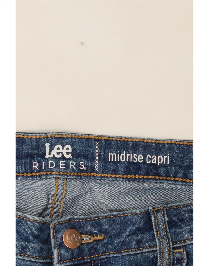 LEE Womens Riders Mid Rise Capri Jeans W34 L22 Blue Cotton Vintage Lee and Second-Hand Lee from Messina Hembry 