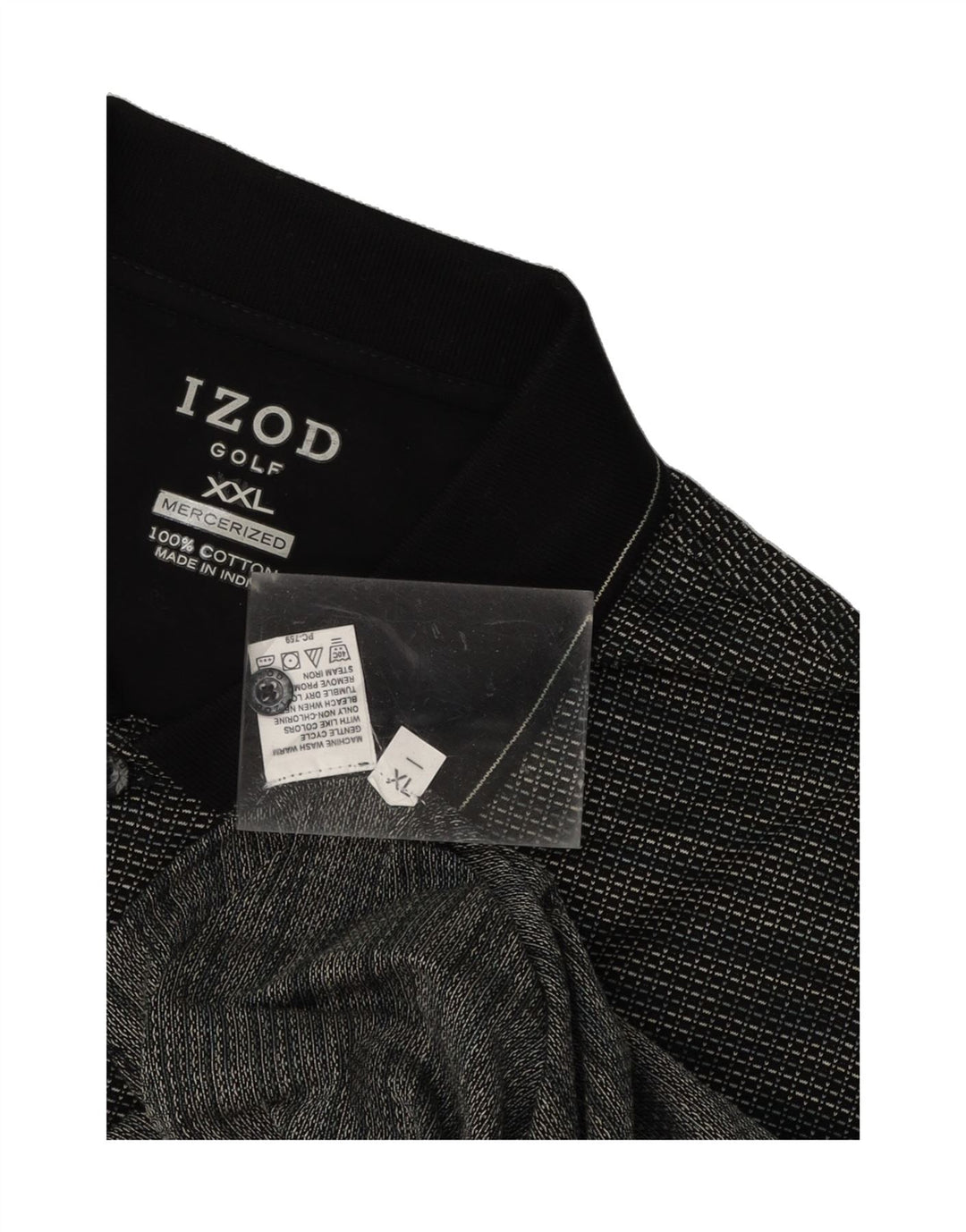IZOD Mens Golf Polo Shirt 2XL Grey Flecked Cotton Vintage Izod and Second-Hand Izod from Messina Hembry 