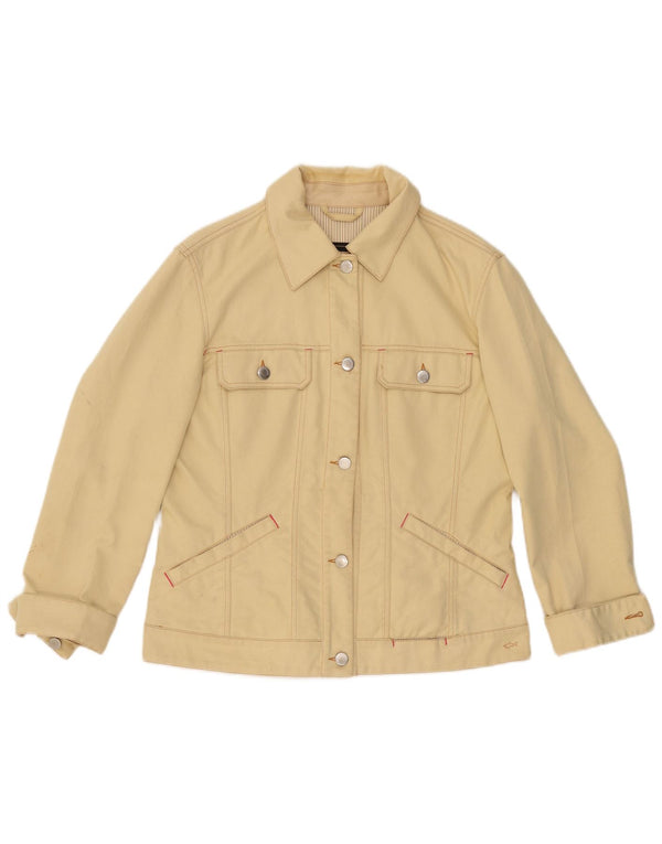 PAUL & SHARK Damen Yachting Jeansjacke UK 16 Große gelbe Baumwolle