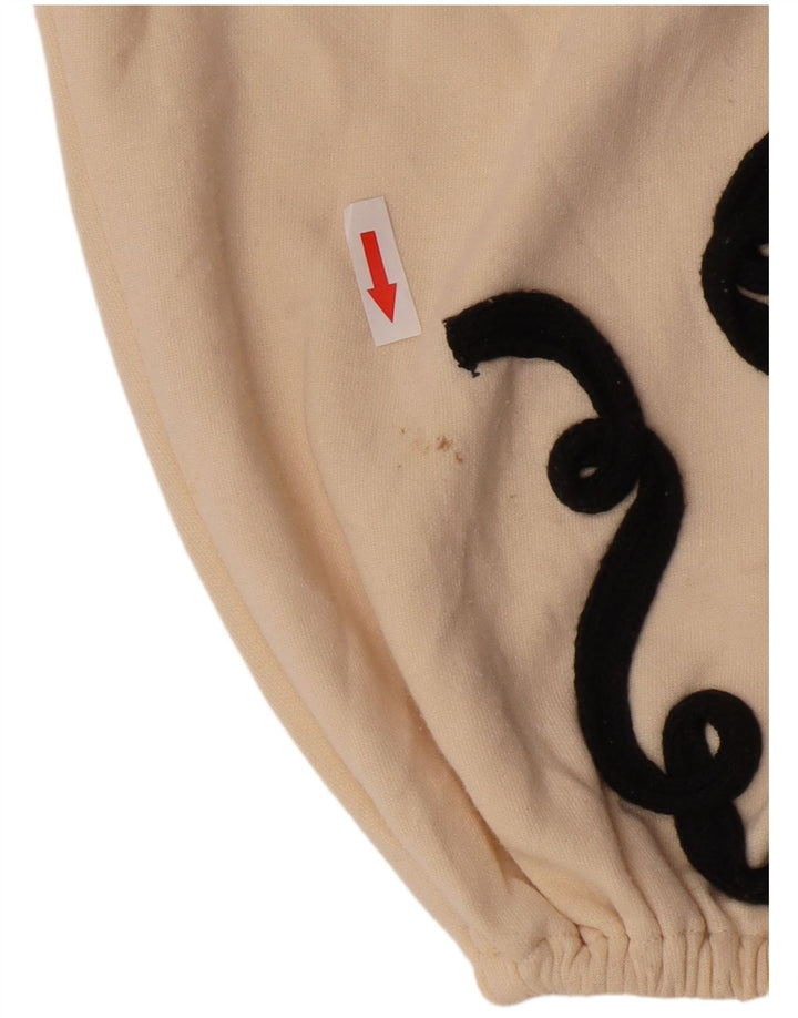 Zara Damen Crop Oversized Sweatshirt Pullover UK 10 Small Beige