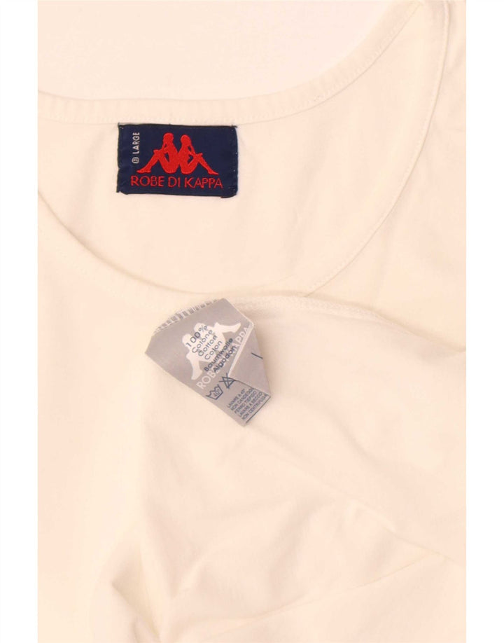 Kappa Herren-Trägershirt, groß, weiße Baumwolle