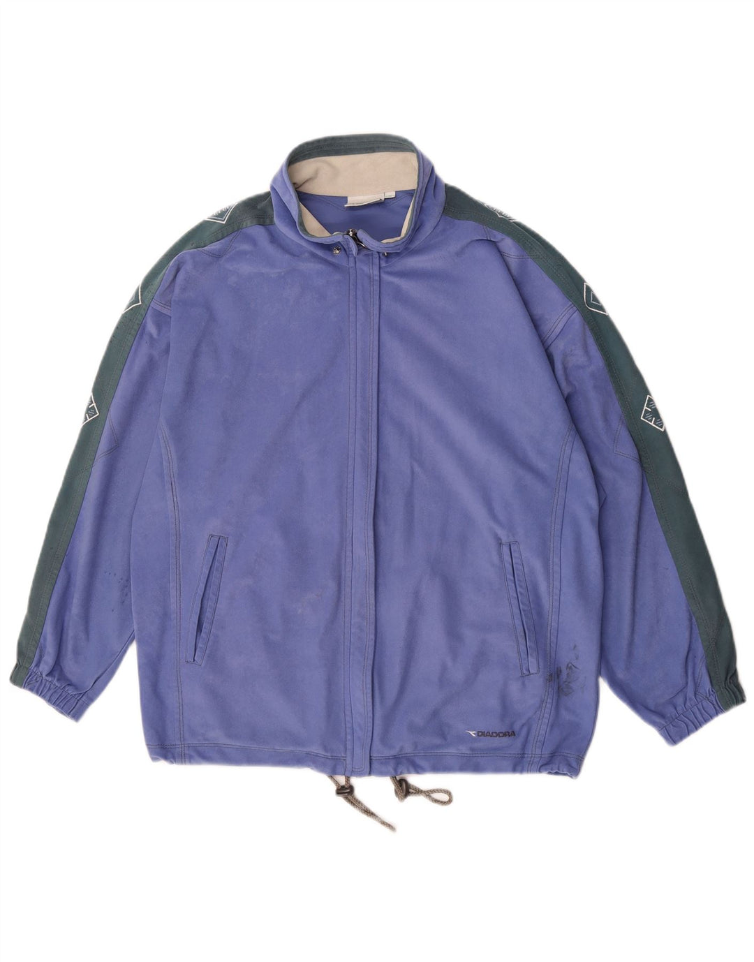 Diadora Damen-Trainingsanzug-Oberteil mit übergroßer Grafik, Gr. 10, Lila
