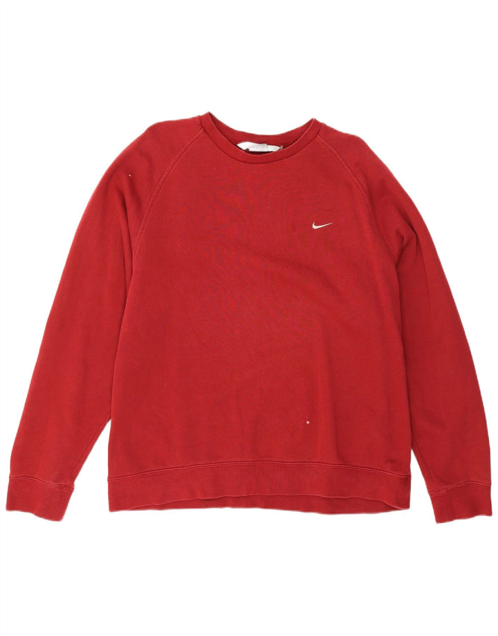 Nike Herren-Sweatshirt-Pullover, große rote Baumwolle