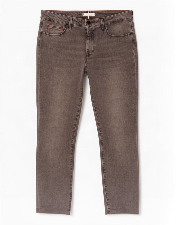 Tommy Hilfiger Damen Crop Slim Jeans W30 L25 Grau