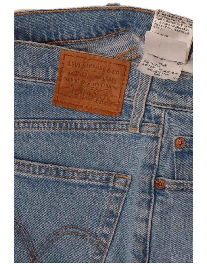 Levi's Damen Jeansshorts W28 mittelblaue Baumwolle