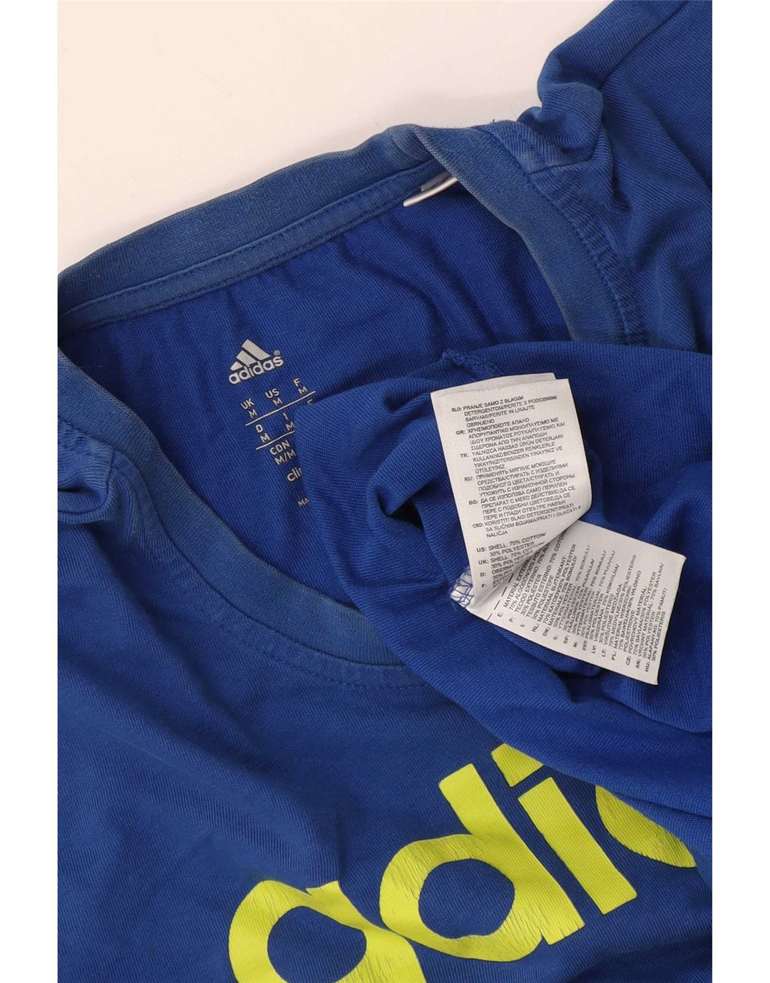 Adidas Herren Climalite Graphic T-Shirt Top mittelblaue Baumwolle