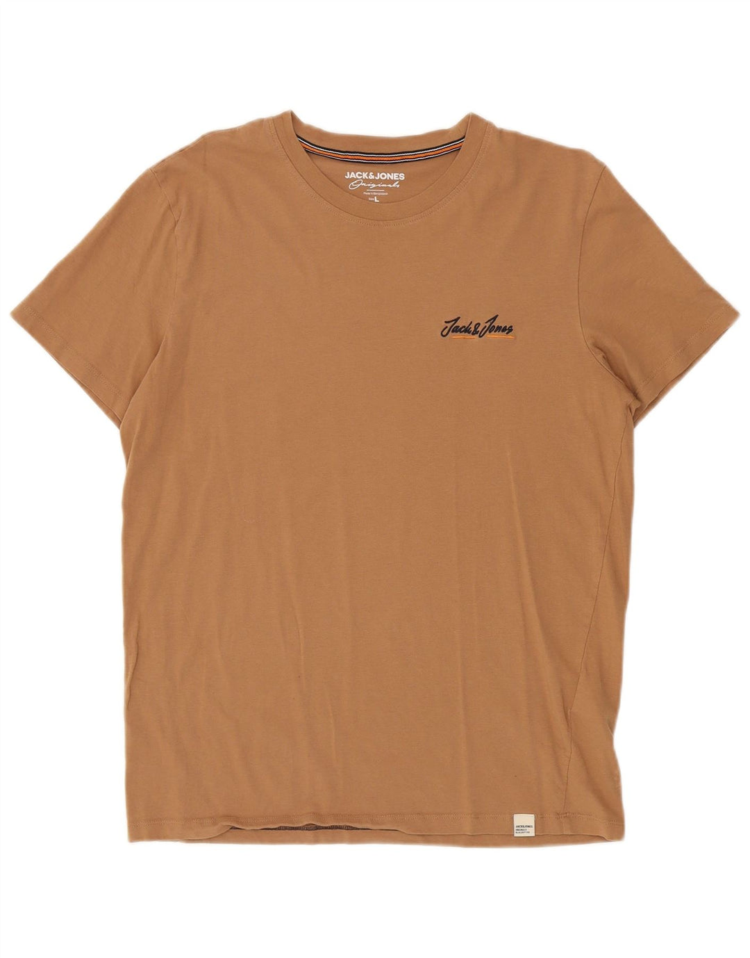 Jack & Jones Herren T-Shirt Top Large Braun Baumwolle