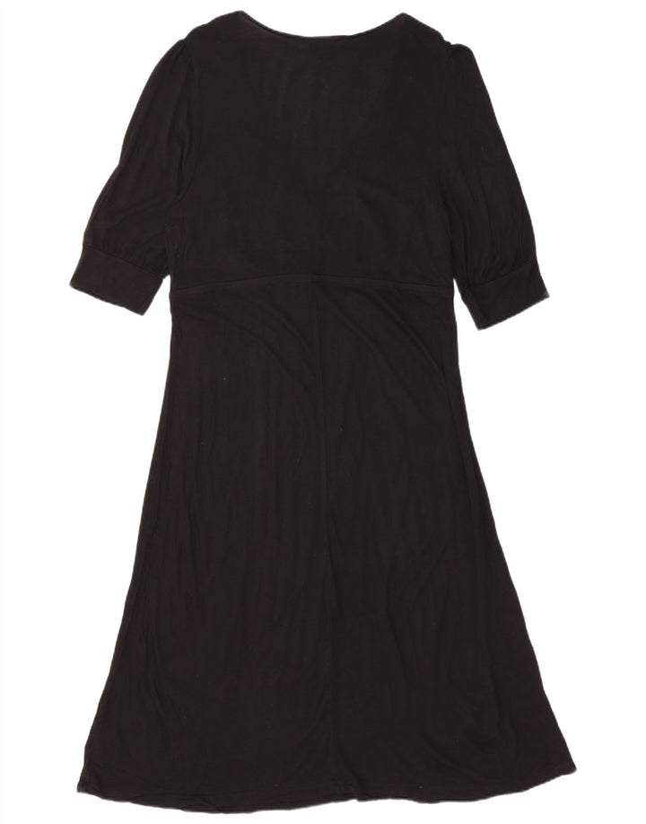 MOSSIMO Damen-Kleid in A-Linie mit 3/4-Ärmeln, Gr. 44, Schwarz, Viskose