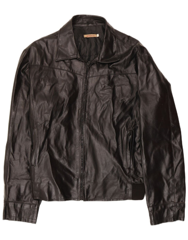 Vintage Herren Lederjacke UK 42 XL Schwarzes Leder