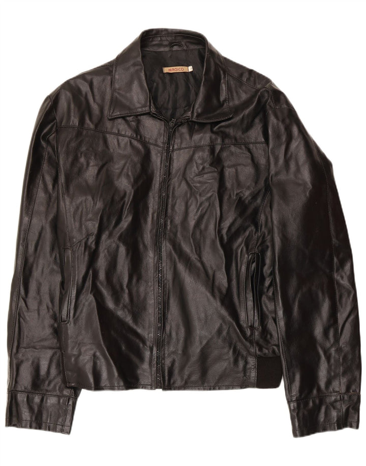 Vintage Herren Lederjacke UK 42 XL Schwarzes Leder