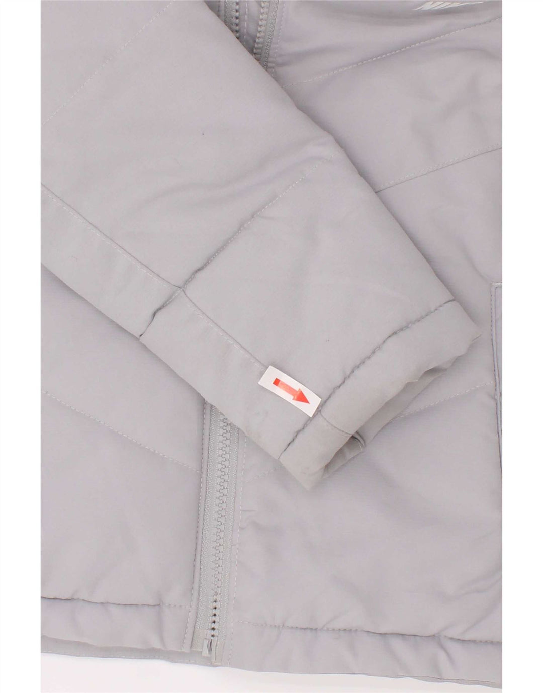 Nike Jungen-Kapuzenjacke, gepolstert, 5–6 Jahre, mittelgraues Polyester