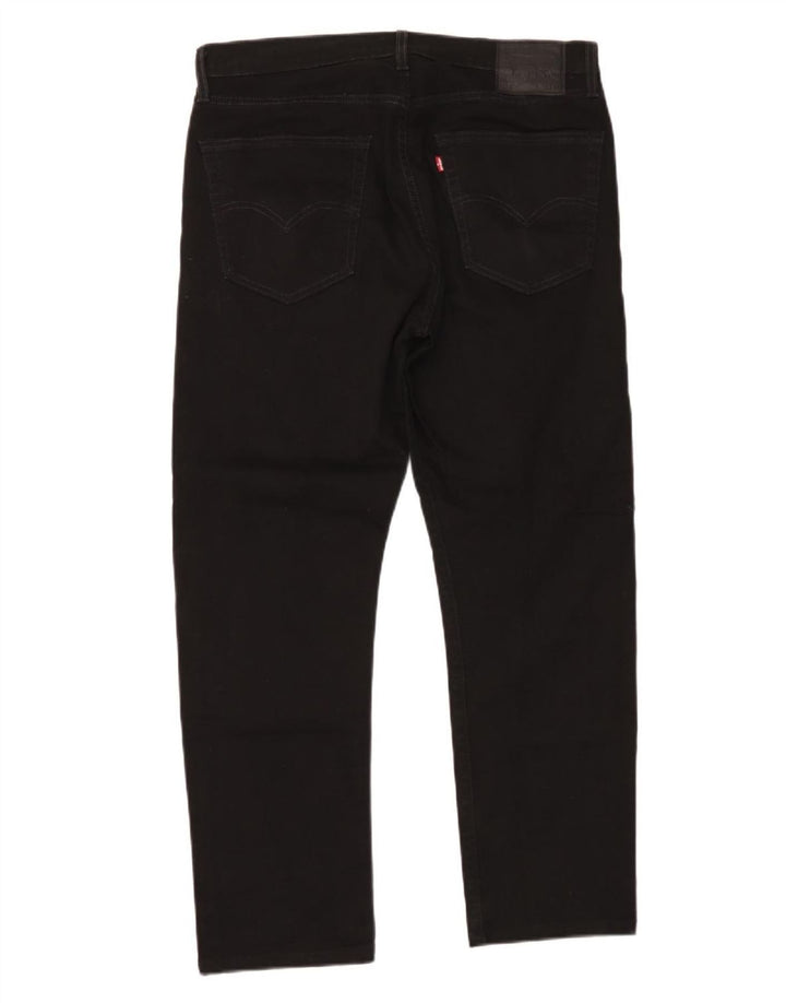 Levi's Herren 502 Tapered Jeans W36 L29 schwarze Baumwolle