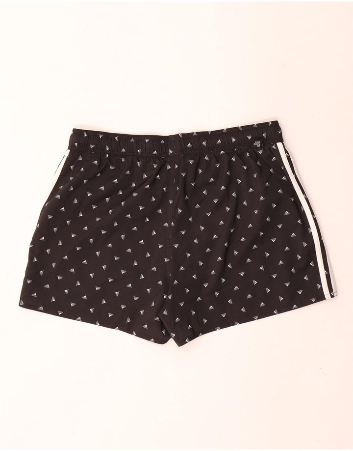 Adidas Herren Badeshorts mit Grafik, groß, schwarz geflecktes Polyester