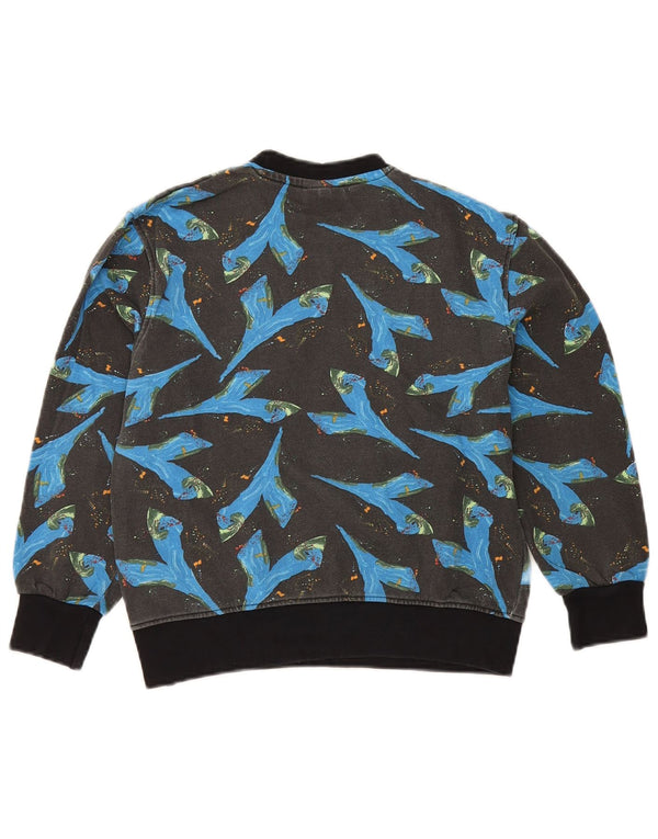Diadora Grafik-Sweatshirt für Jungen, 9–10 Jahre, blaue Farbblock-Baumwolle