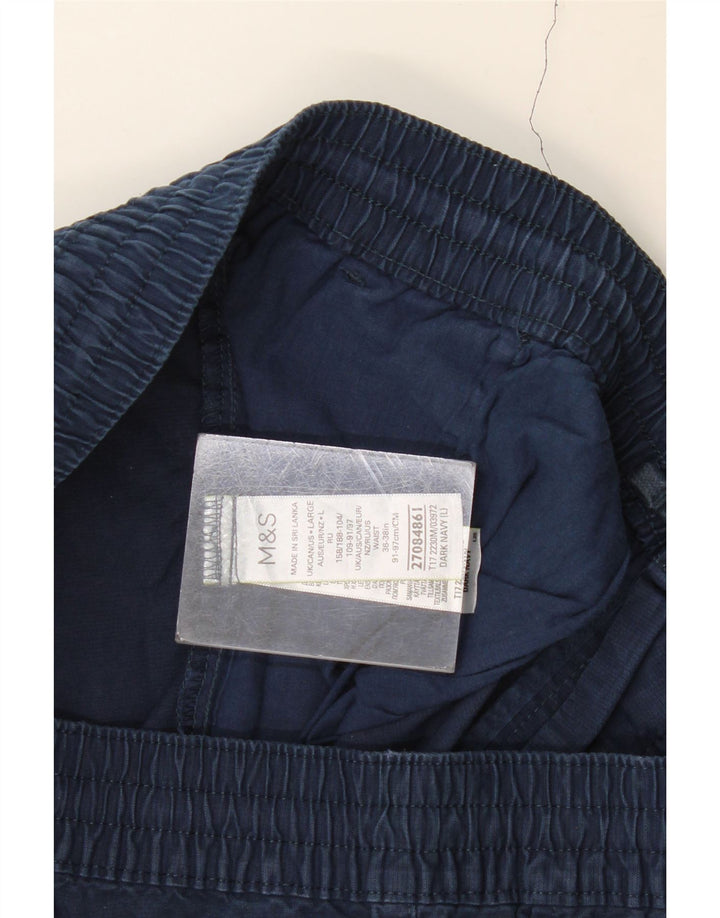 MARKS & SPENCER Herren-Chinoshorts, Größe L, W36, Marineblau, Baumwolle