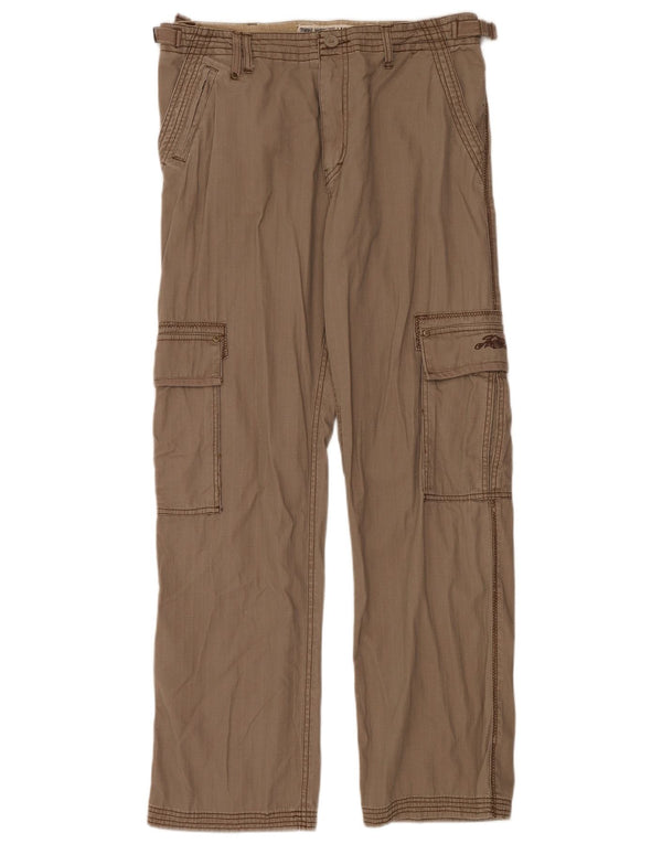 Animal Gerade Herren-Cargohose W34 L32 Beige Baumwolle