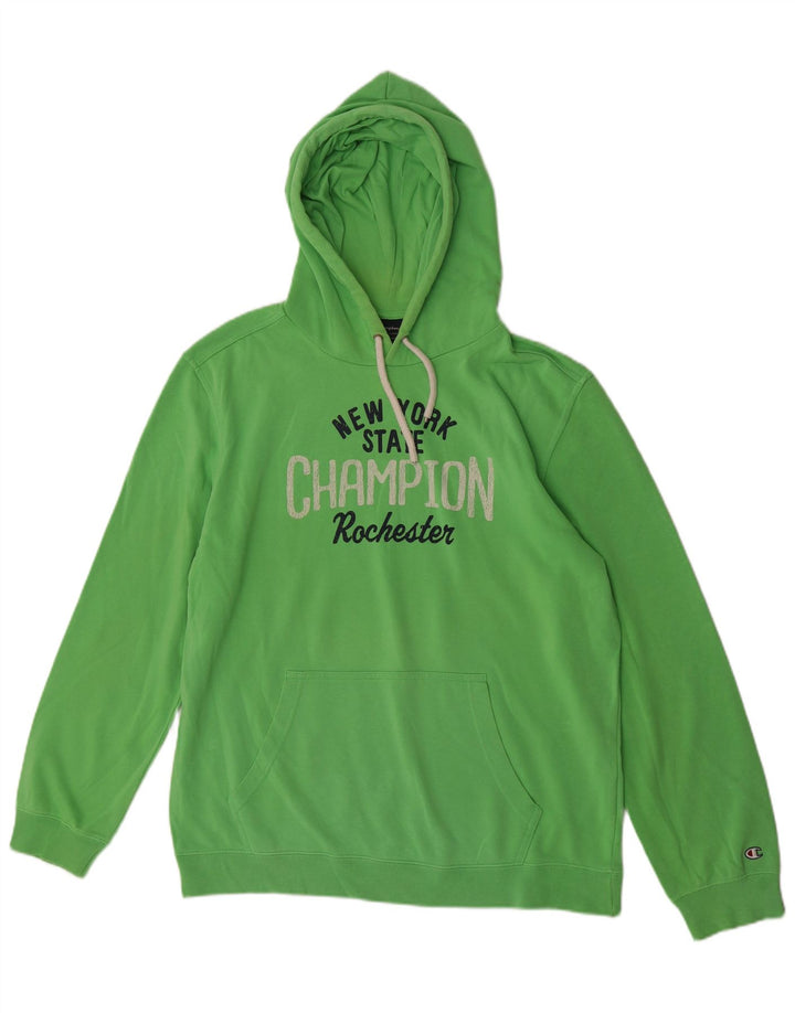 Champion Herren Graphic Hoodie Pullover XL Grün Polyester