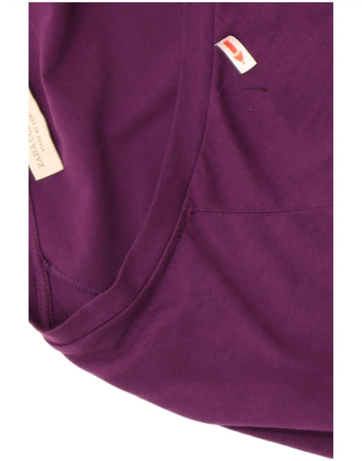 Zara Damen Top Langarm UK 16 Large Lila