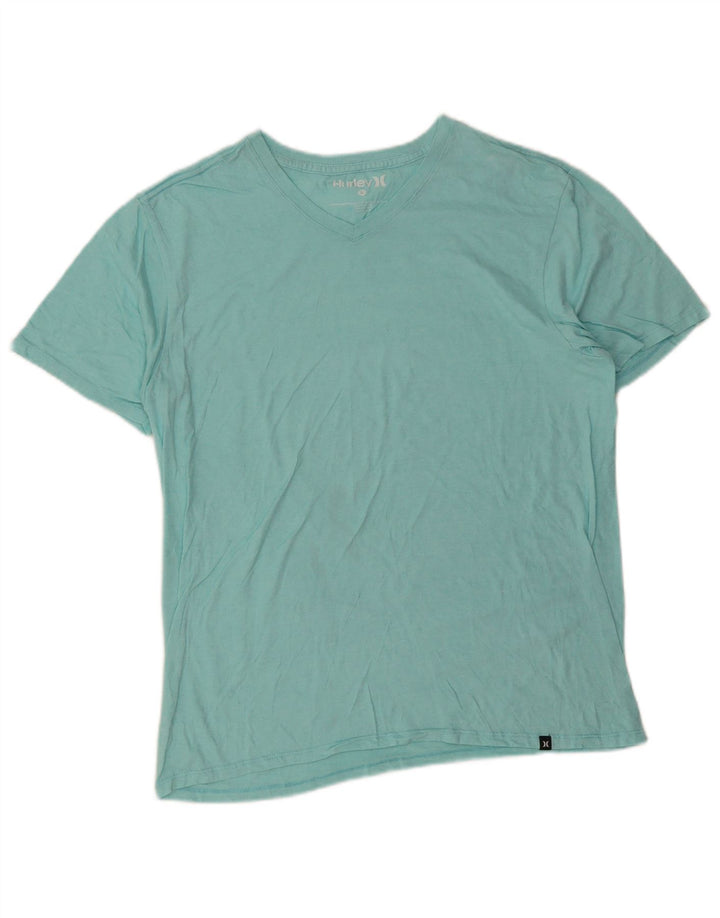 Hurley Herren T-Shirt Top Large Türkis Polyester