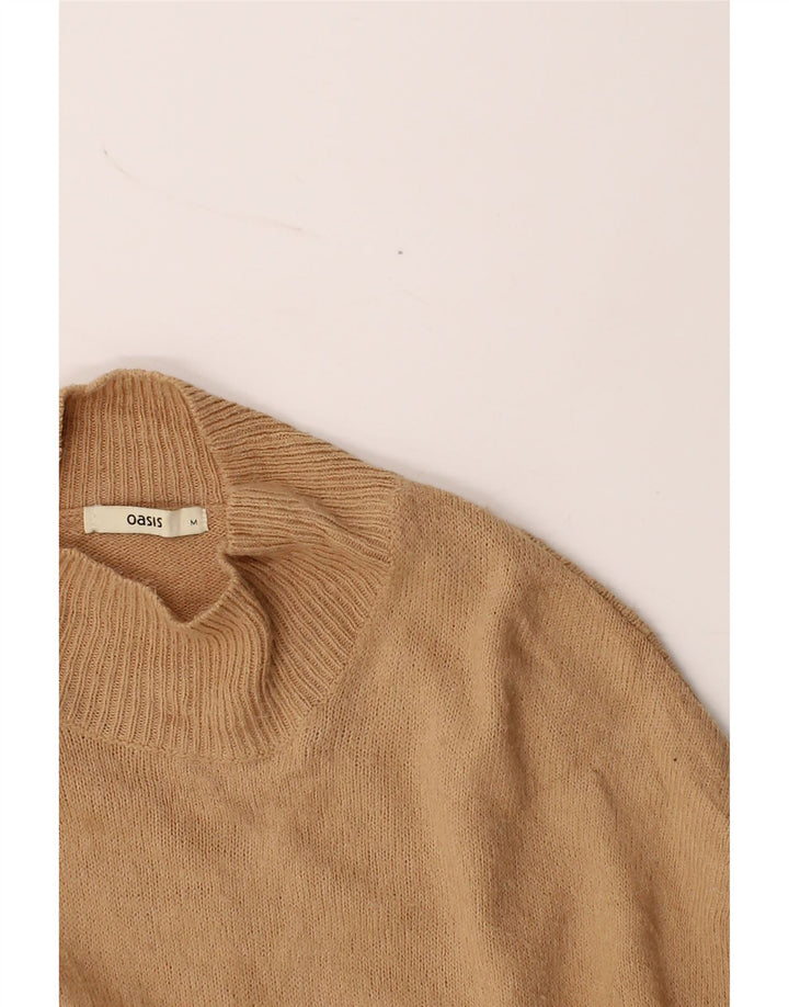 OASIS Womens Poncho Jumper UK 14 Medium Beige Acrylic Vintage Oasis and Second-Hand Oasis from Messina Hembry 