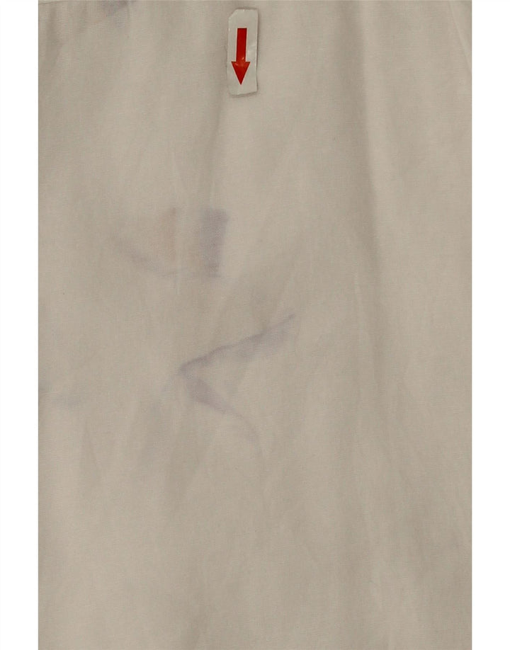 Zara Damen-Oversize-Hemd, UK 14, mittelweiße Baumwolle