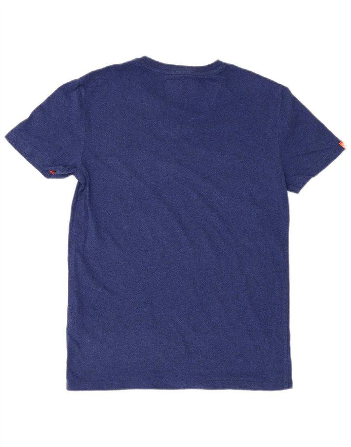 Superdry Herren T-Shirt Top Small Marineblau Baumwolle