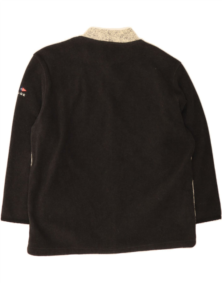 OUTRAGE Womens Oversized Cardigan Sweater UK 14 Medium Beige Colourblock Vintage Outrage and Second-Hand Outrage from Messina Hembry 