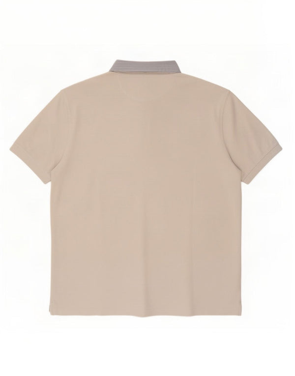 Massimo Dutti Herren Poloshirt 2XL Weiße Baumwolle