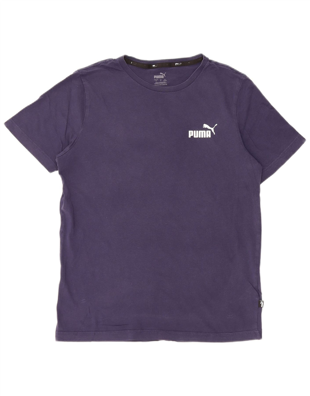 Puma Herren T-Shirt Top Small Marineblau Baumwolle