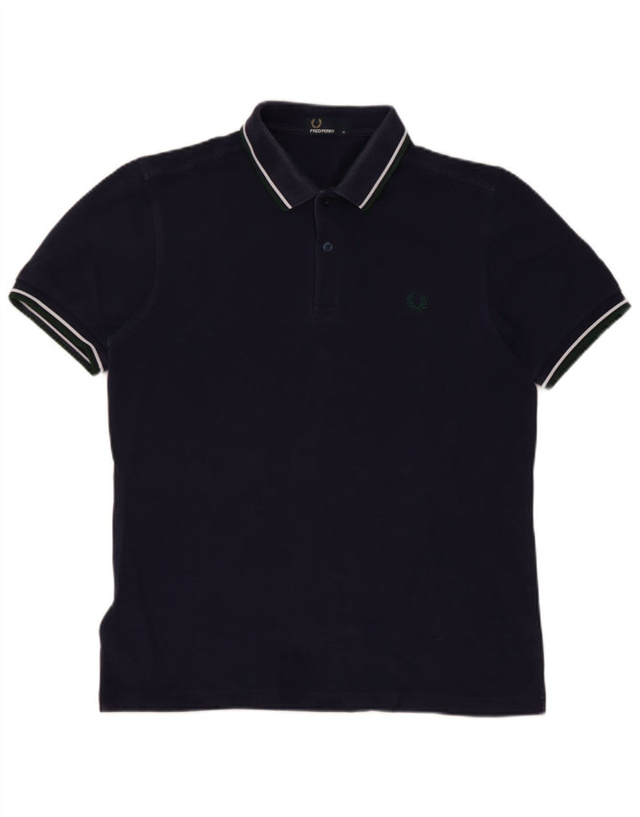 Fred Perry Herren-Poloshirt, mittelmarineblaue Baumwolle