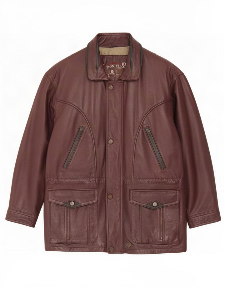 Montes Herren Lederjacke UK 44 2XL Braun