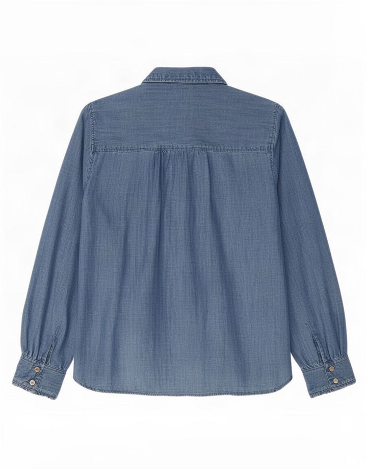 Marks & Spencer Damen Jeanshemd UK 16 Large Blue Lyocell