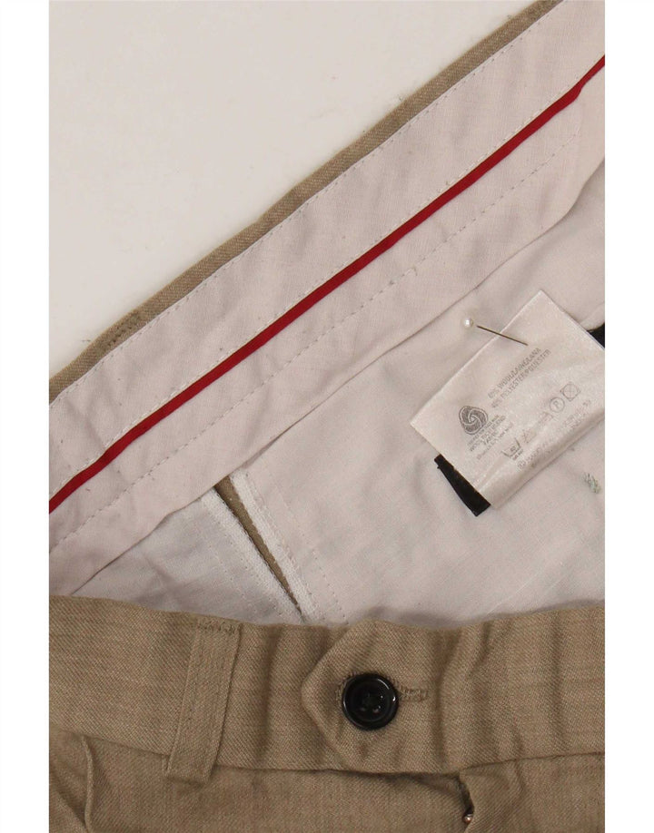 Marks & Spencer Herren St. Michael Crop Pegged Anzughose W32 L26 Beige