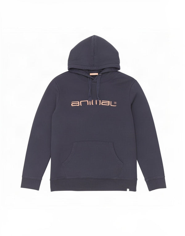 Animal Damen-Kapuzenpullover mit Grafik, übergroß, UK 10, Größe S, Marineblau, Baumwolle