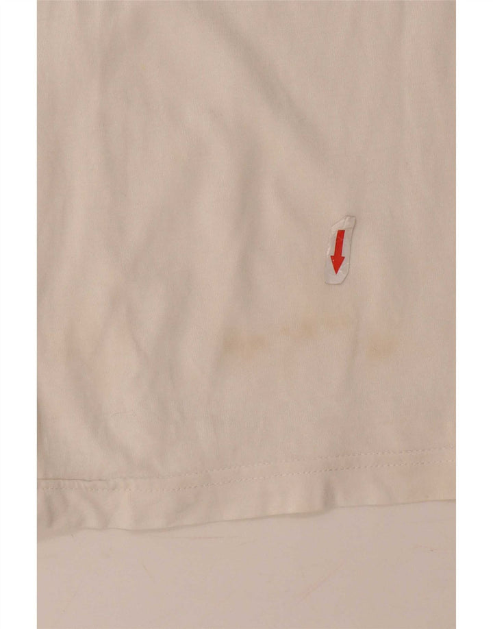 Puma Herren Grafik T-Shirt Top Mittelweiß