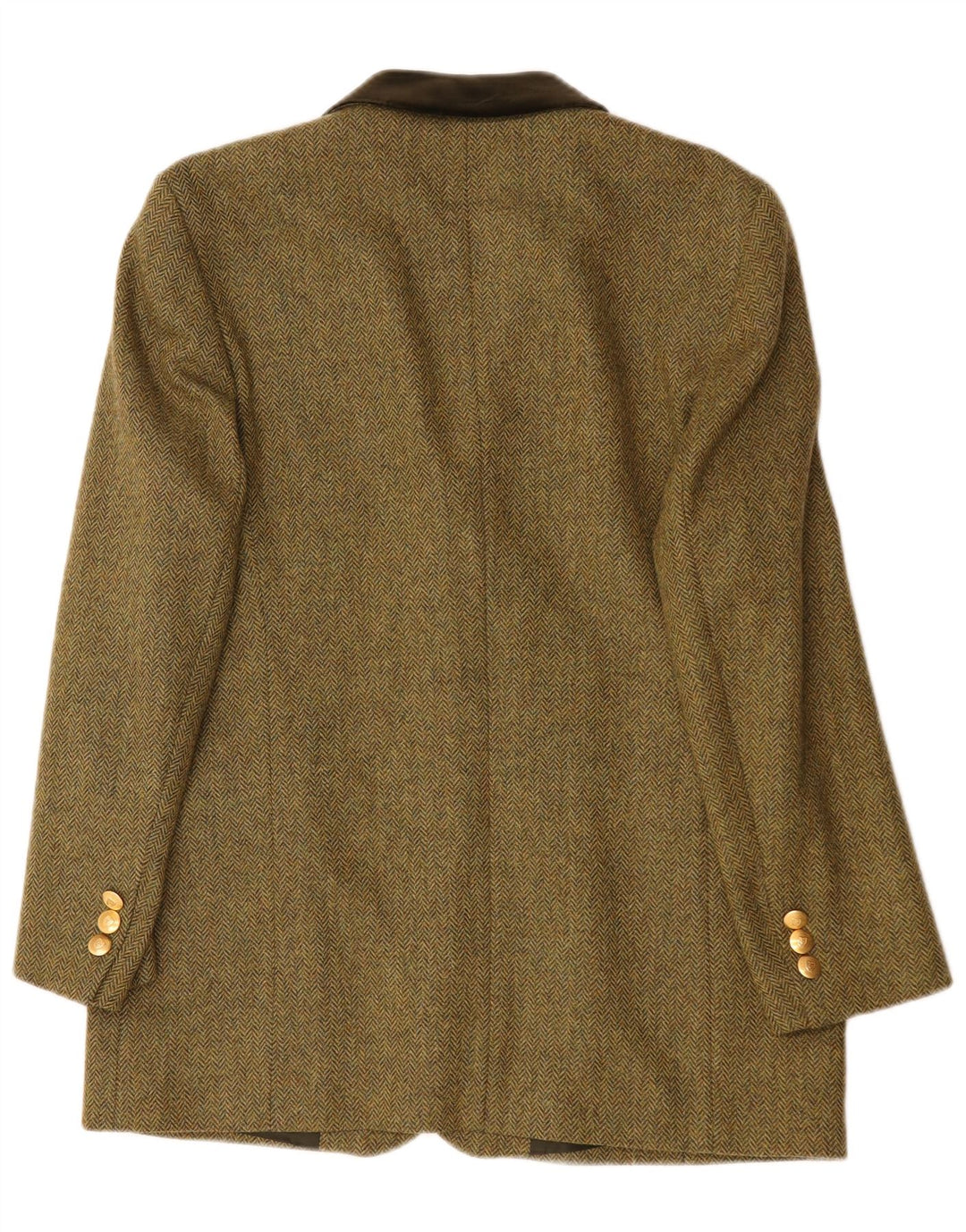 Basler Damen-Blazerjacke mit 3 Knöpfen, UK 16, Größe L, grün, Fischgrätenmuster, klassisch