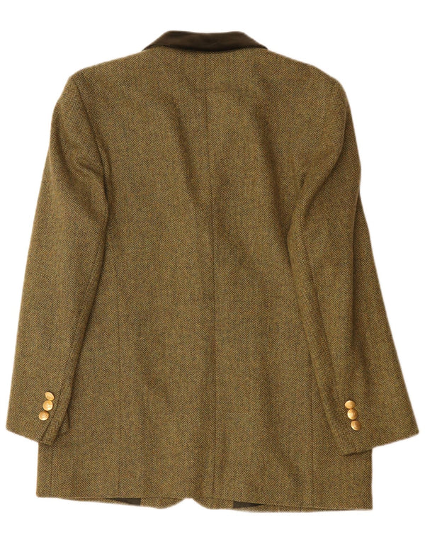 Basler Damen-Blazerjacke mit 3 Knöpfen, UK 16, Größe L, grün, Fischgrätenmuster, klassisch