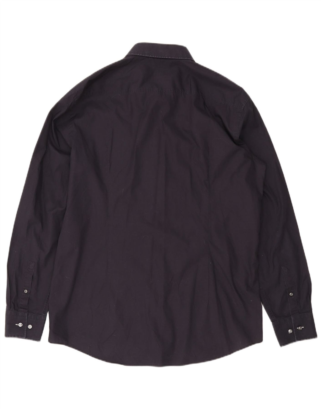 HUGO BOSS Herren Slim Fit Hemd Größe 44 17 1/2 XL Marineblaue Baumwolle