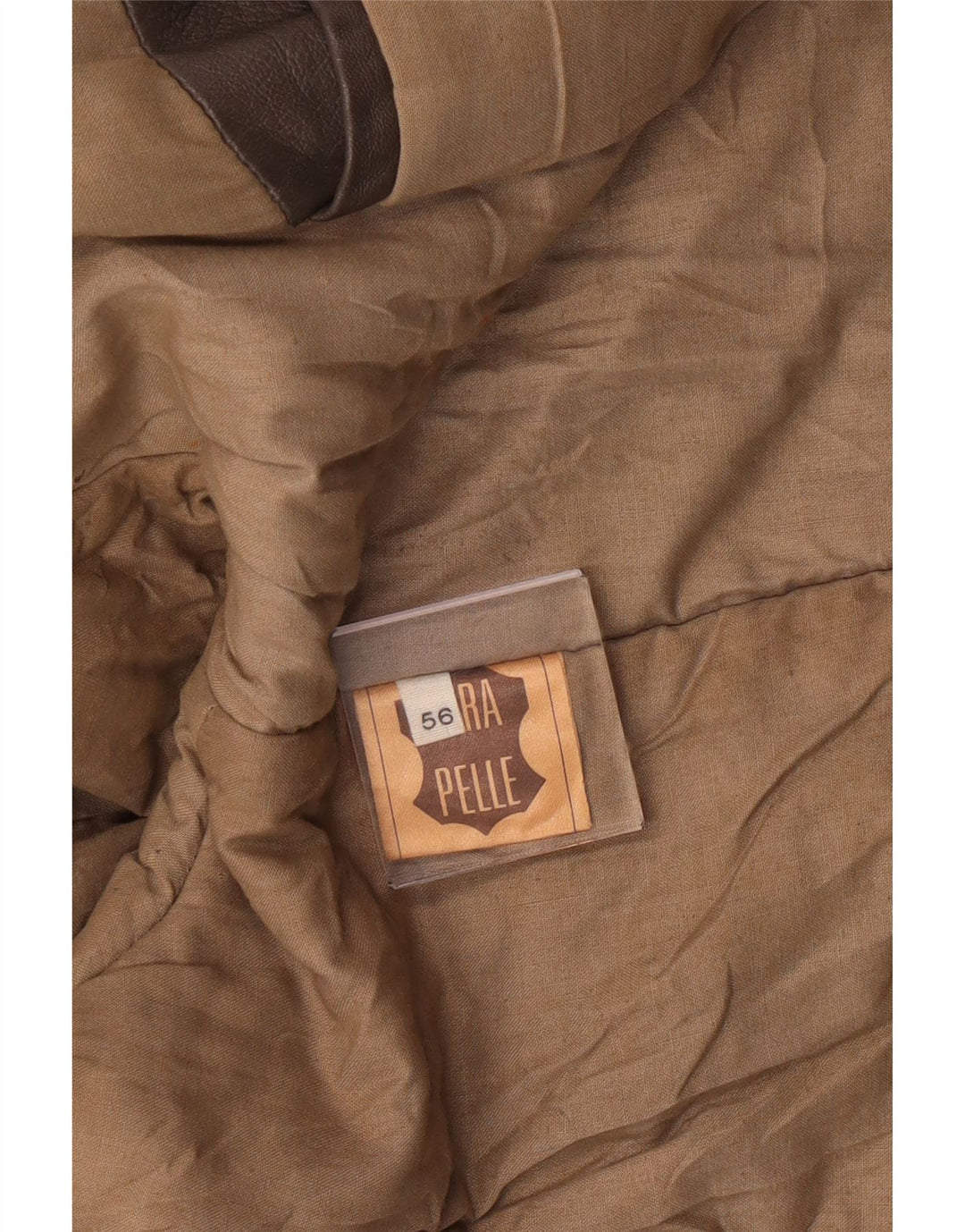 Vintage Herren Militärlederjacke IT 56 3XL Graues Leder