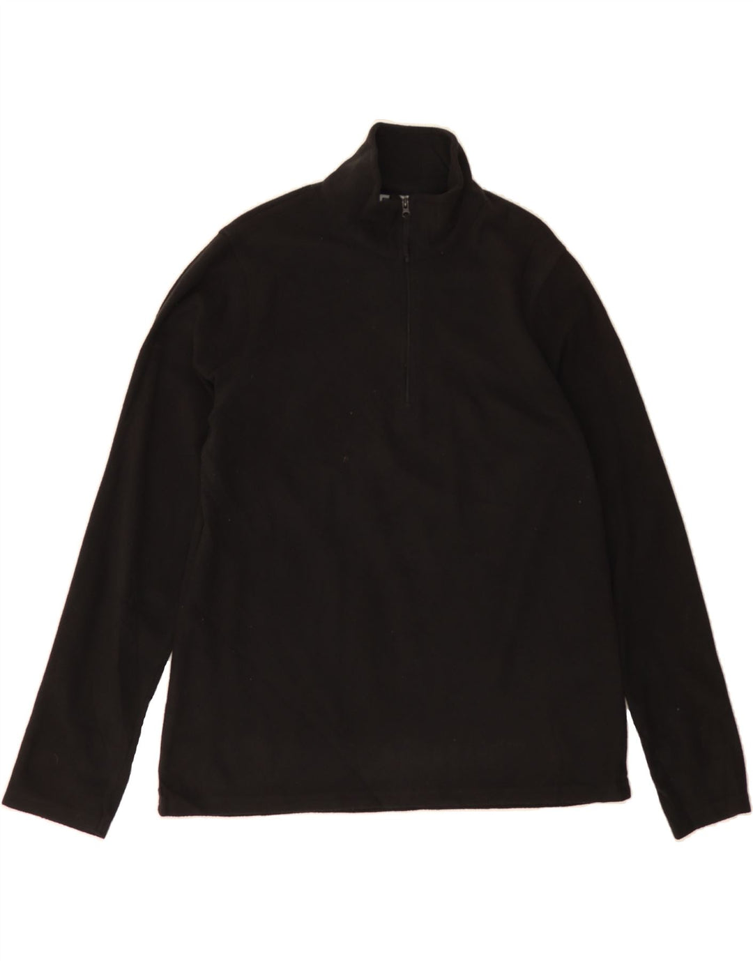 MOUNTAIN WAREHOUSE Mens Zip Neck Fleece Jumper Large Black Polyester Vintage Mountain Warehouse and Second-Hand Mountain Warehouse from Messina Hembry 