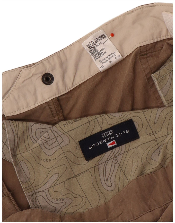 Marks & Spencer Herren Blue Harbour Cargoshorts W38 XL Beige Baumwolle