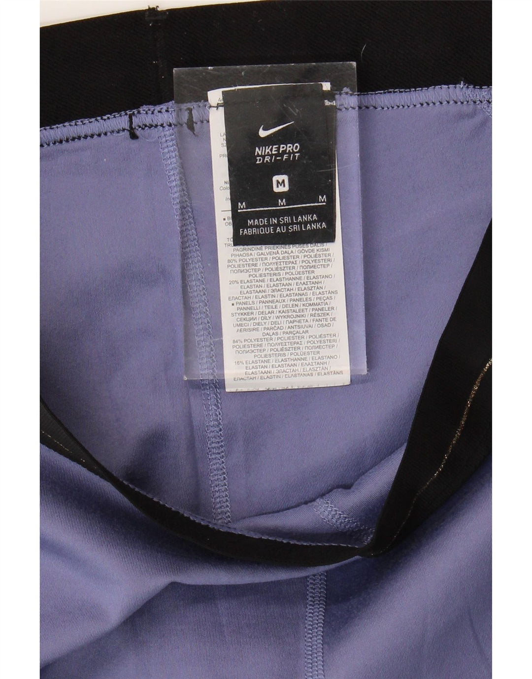 NIKE Womens Dri Fit Leggings UK 12 Medium  Purple Polyester