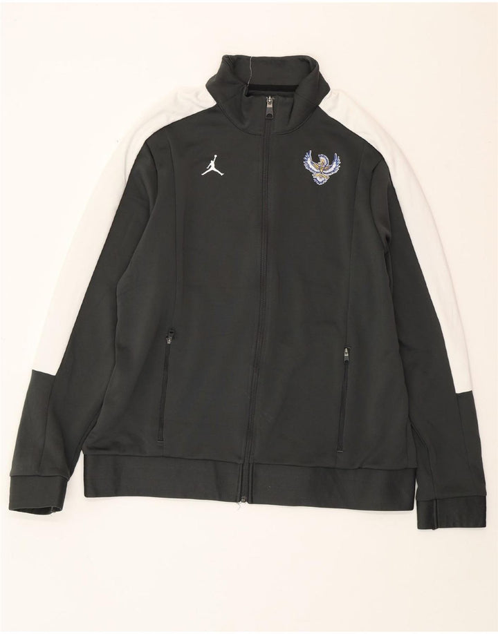 JORDAN Herren-Trainingsanzug-Oberteil, Jacke, XL, grünes Farbblock-Polyester