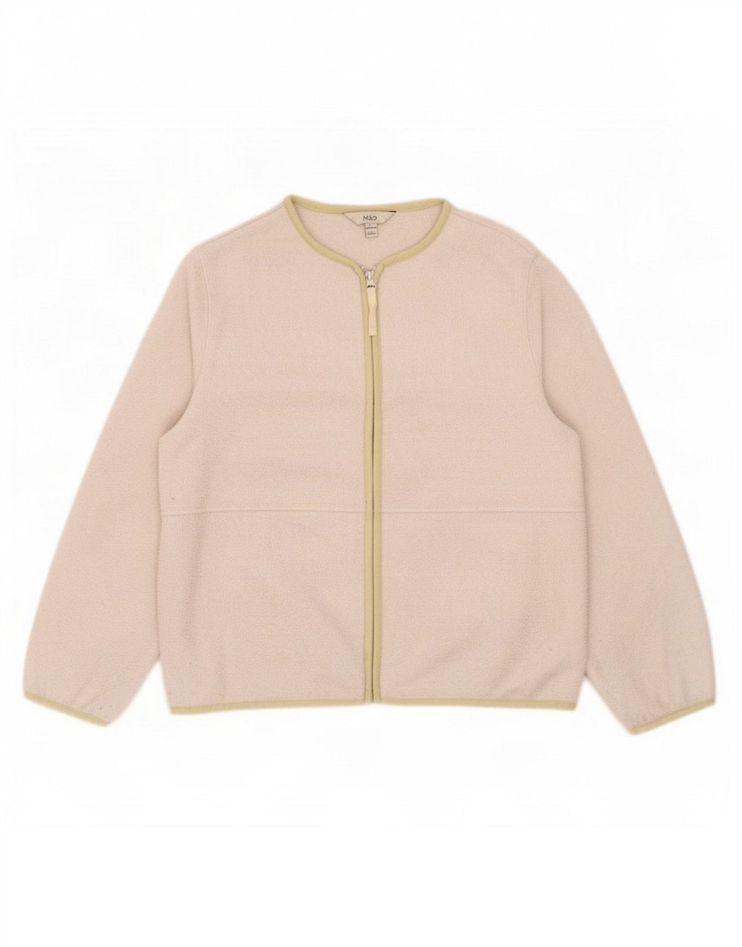 Marks & Spencer Damen Fleecejacke UK 14 Mittelgraues Polyester
