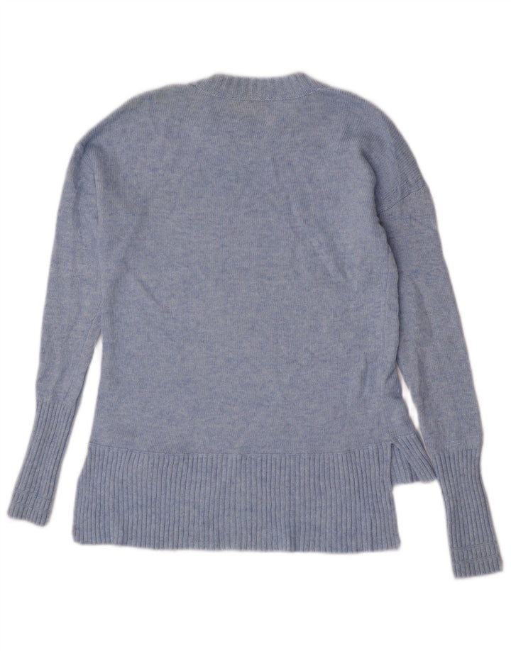 J. Crew Damen-Pullover mit Rundhalsausschnitt, UK 2 2XS, blaue Wolle