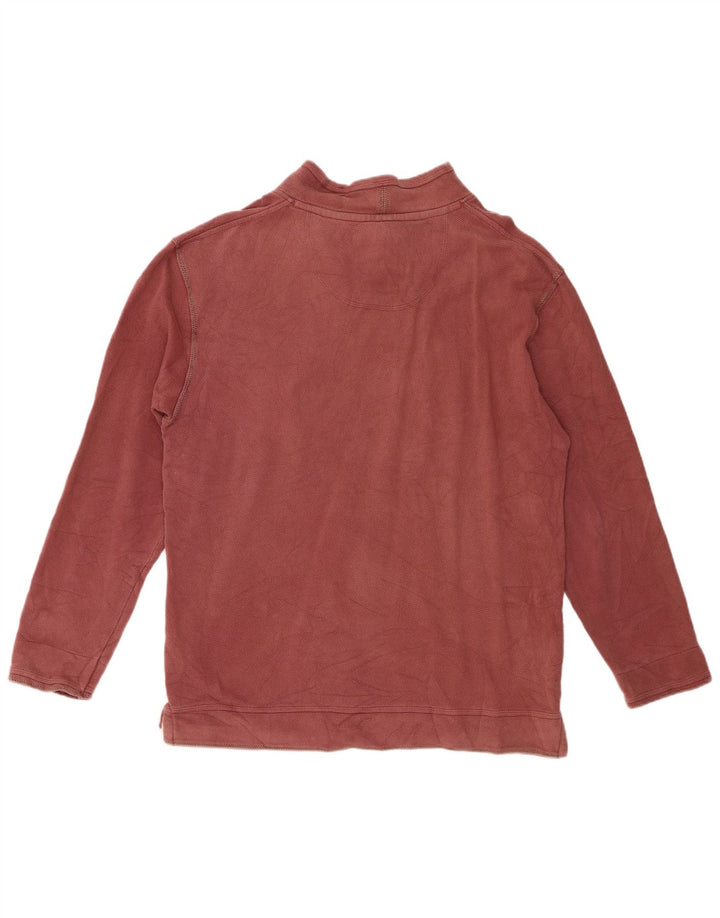 Weird Fish Herren-Sweatshirt mit Reißverschluss am Hals, mittelbraune Baumwolle
