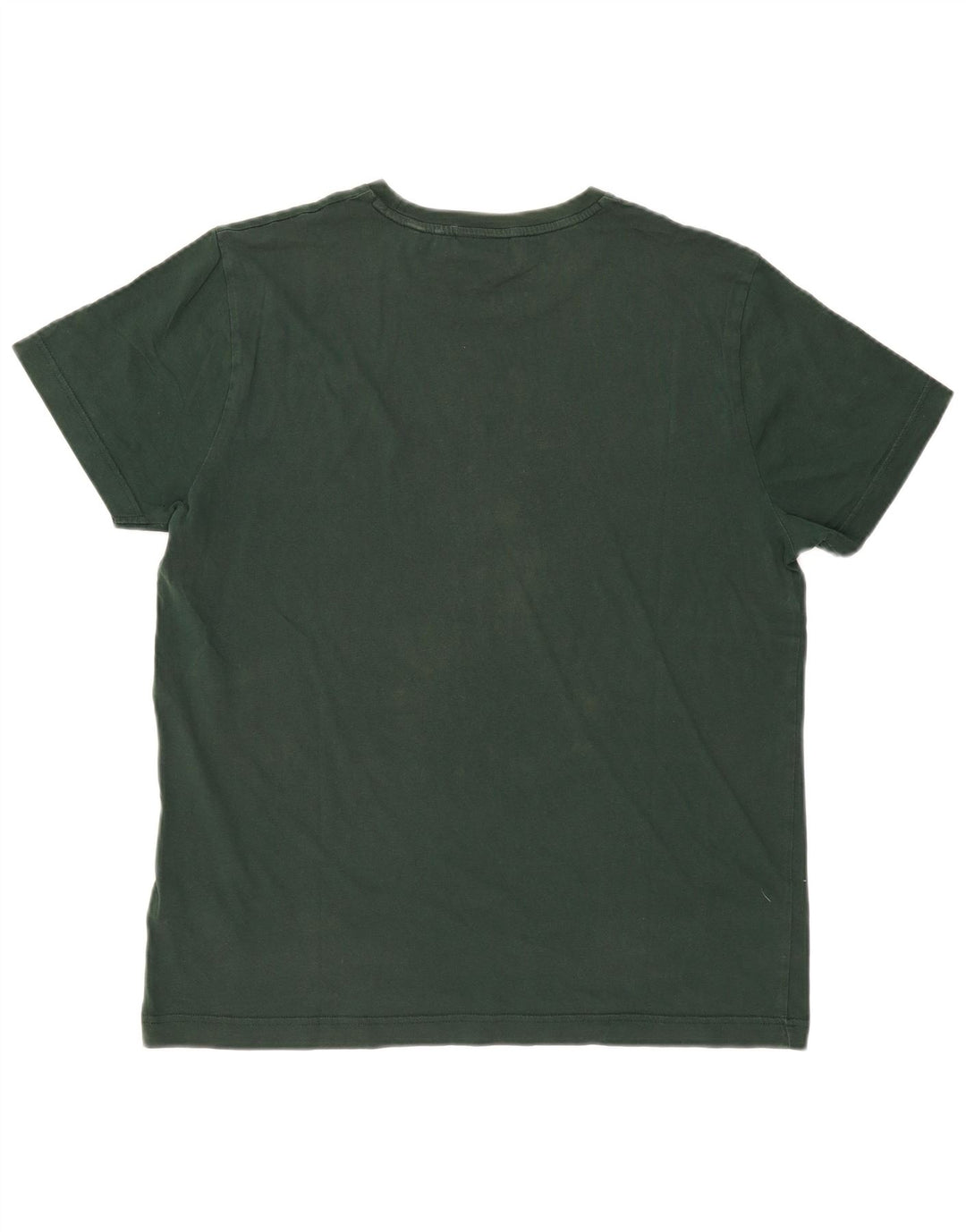Gant Herren Grafik-T-Shirt-Oberteil, groß, grüne Baumwolle