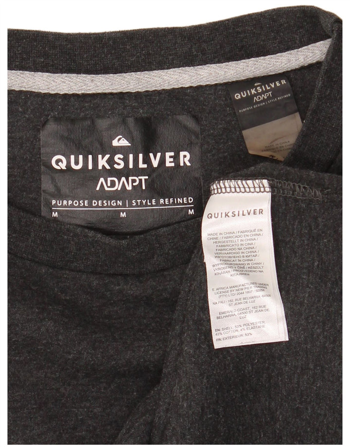 Quiksilver Herren-Sweatshirt-Pullover aus mittelgrau meliertem Polyester