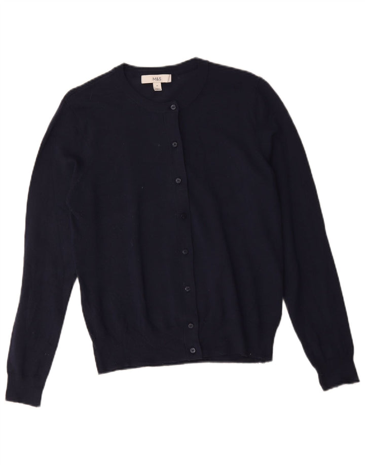 Marks & Spencer Damen-Cardigan-Pullover UK 14 Medium Navy Blue