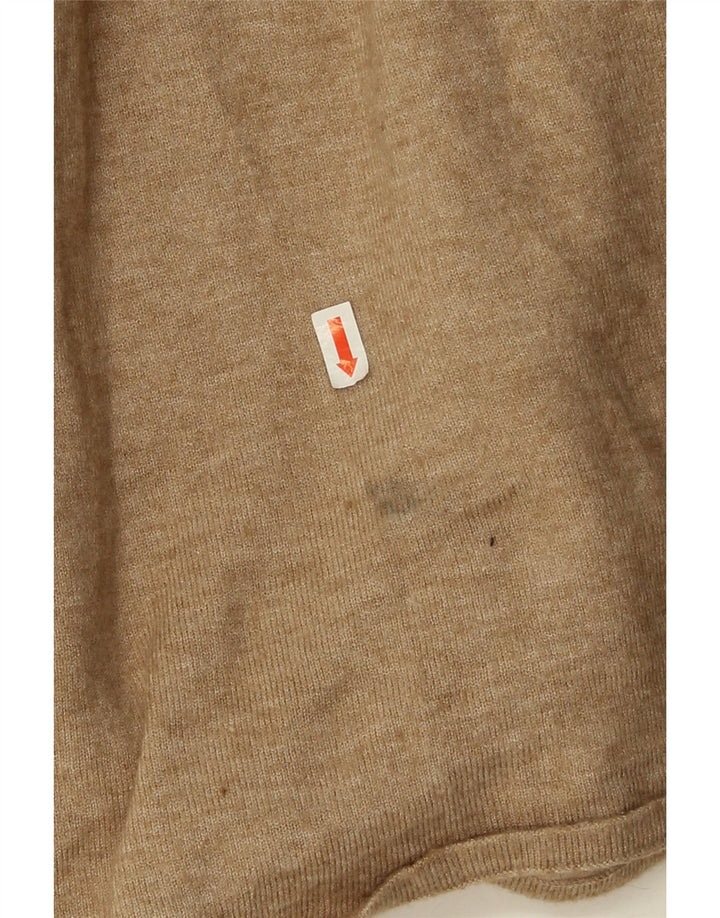 Langer Strickjackenpullover für Damen von Zara, Gr. 14, Mittelbeige